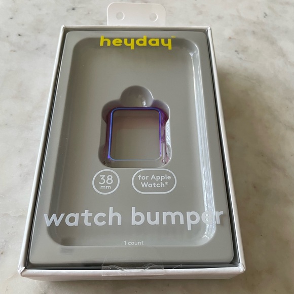 NEW- HeyDay brand 38mm Apple Watch purple bumper case in original sealed box - Picture 2 of 6